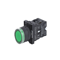 Кнопки с самовозвратом, с подсветкой (плоская) NP2-EW3 (IP40), φ22мм с пластиковой головкой