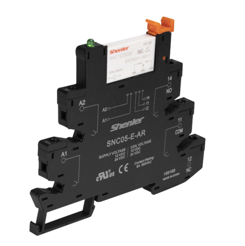 Интерфейсные реле Shenler серии RNC 1CO 6A(250VAC) в комплекте с монтажной колодкой  (В комплекте дешевле) от официального дилера
