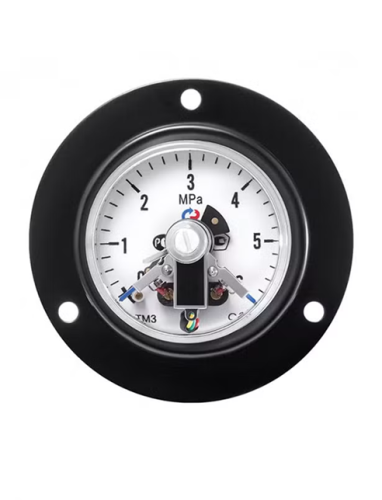 Манометры осе­вые с пе­ред­ним флан­цем и элек­тро­кон­такт­ной приставкой - тип ТМ, серия 10